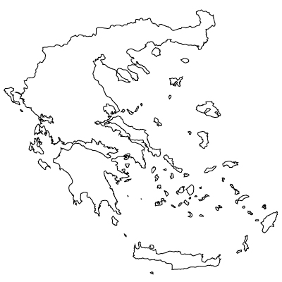 ギリシャ共和国無料フリーイラスト｜無地(白)